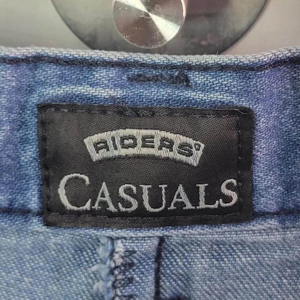 Riders by LEE Womens Size 10P Blue Solid Mom Jeans - Picture 7 of 11